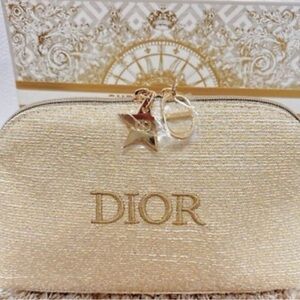 Dior Gold Women's Cosmetic Bag NIB